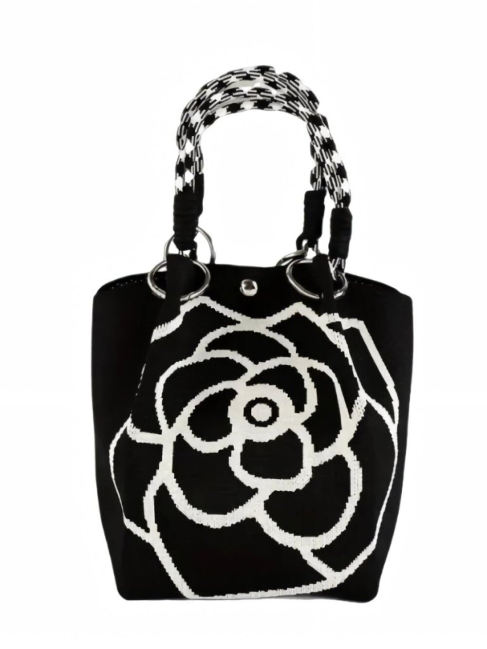 small bucket bags purse for women, top-handle cute mini knit handbags, crochet
